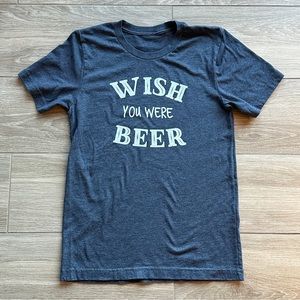Wish You Were Beer Short Sleeve Cotton Graphic TShirt Size S